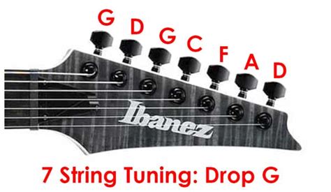 drop g 7 string|7 string a standard.